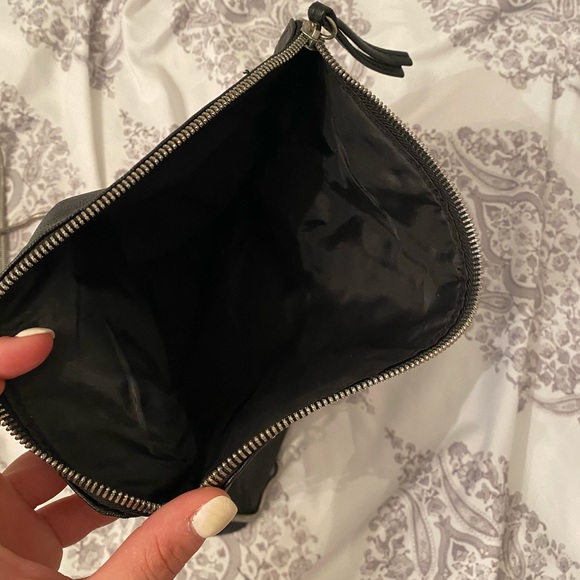 Black studded crossbody with silver chain strap - Picture 5 of 5